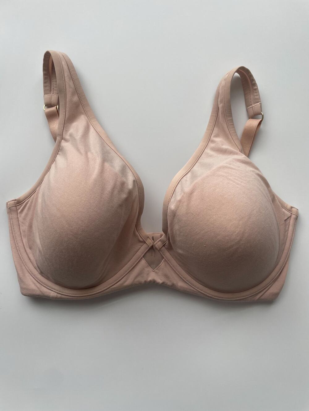 Women's ThirdLove 24/7 Cotton Plunge Bra in Nude Color Size 36E